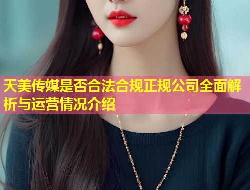 天美传媒是否合法合规正规公司全面解析与运营情况介绍  第1张